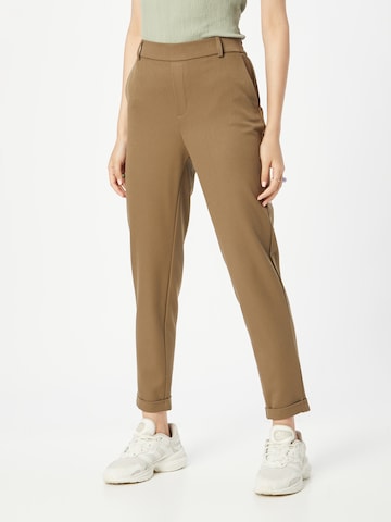 Coupe slim Pantalon 'Maya' VERO MODA en marron : devant