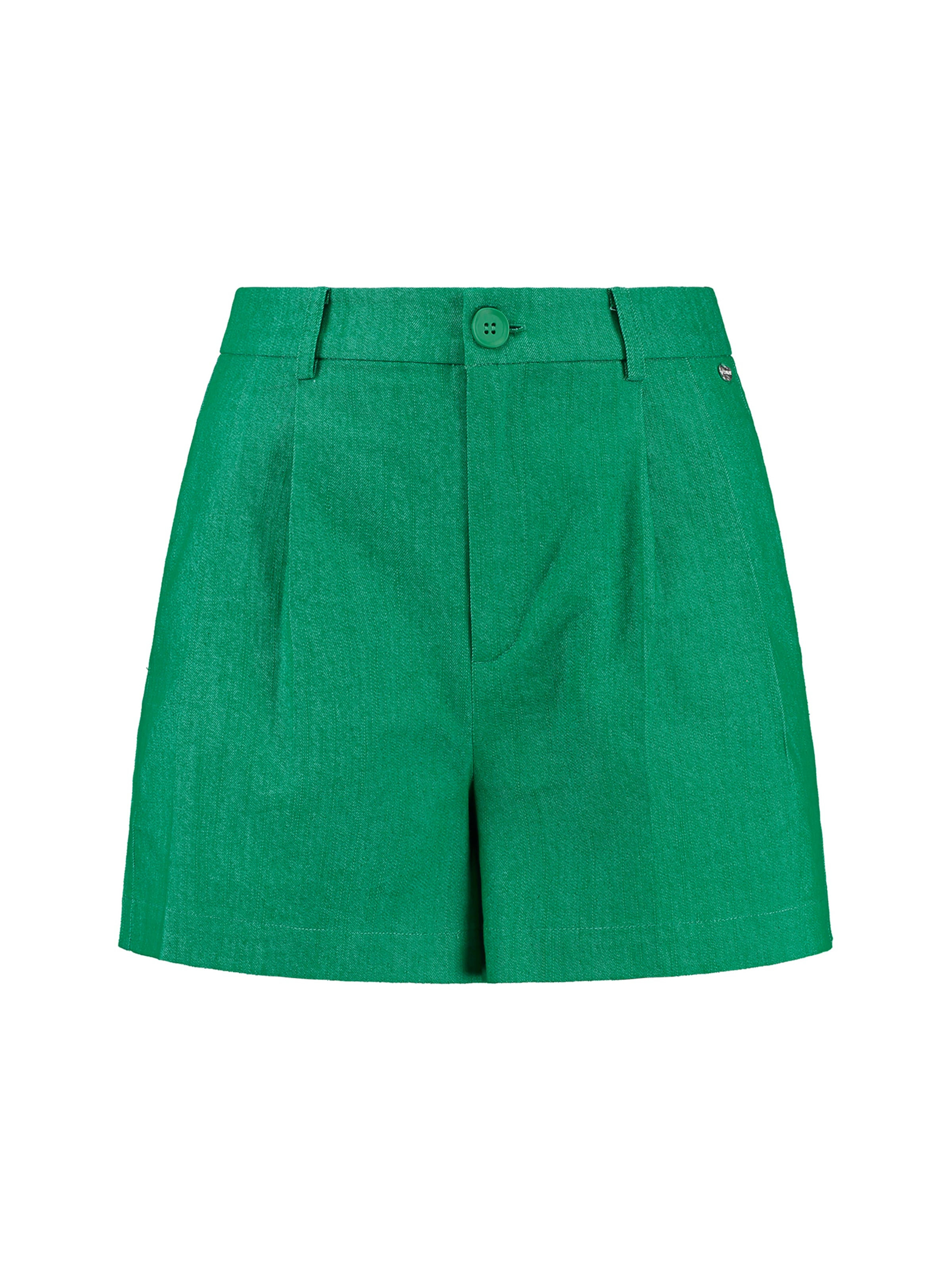 Shiwi Slimfit Παντελόνι με τσάκιση 'MARTE' σε πράσινο: μπροστά