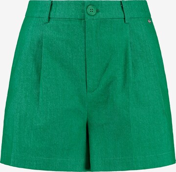 Shiwi Slim fit Pleated Pants 'MARTE' in Green: front