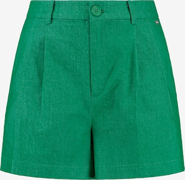 Shiwi Slim fit Pleated Pants 'MARTE' in Green: front