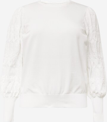 Pullover 'MELITA' di ONLY Curve in bianco: frontale