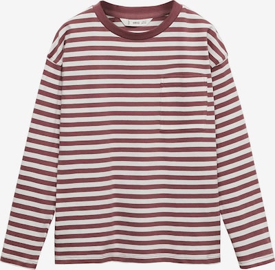 MANGO KIDS T-Shirt 'ELTON' en lie de vin / blanc, Vue avec produit