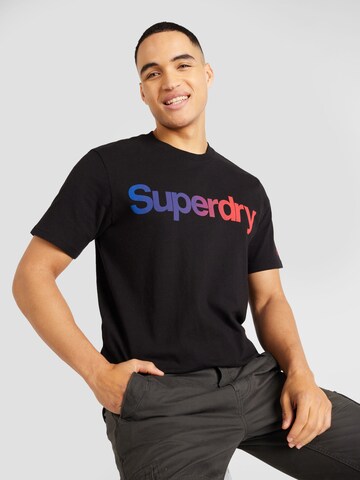 Superdry T-shirt i svart: framsida