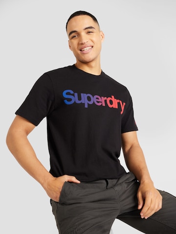 Superdry Majica | črna barva: sprednja stran