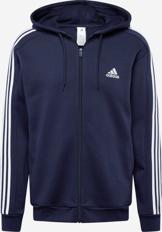 ADIDAS SPORTSWEAR Sportsweatjacke 'Essentials' in Blau: predná strana