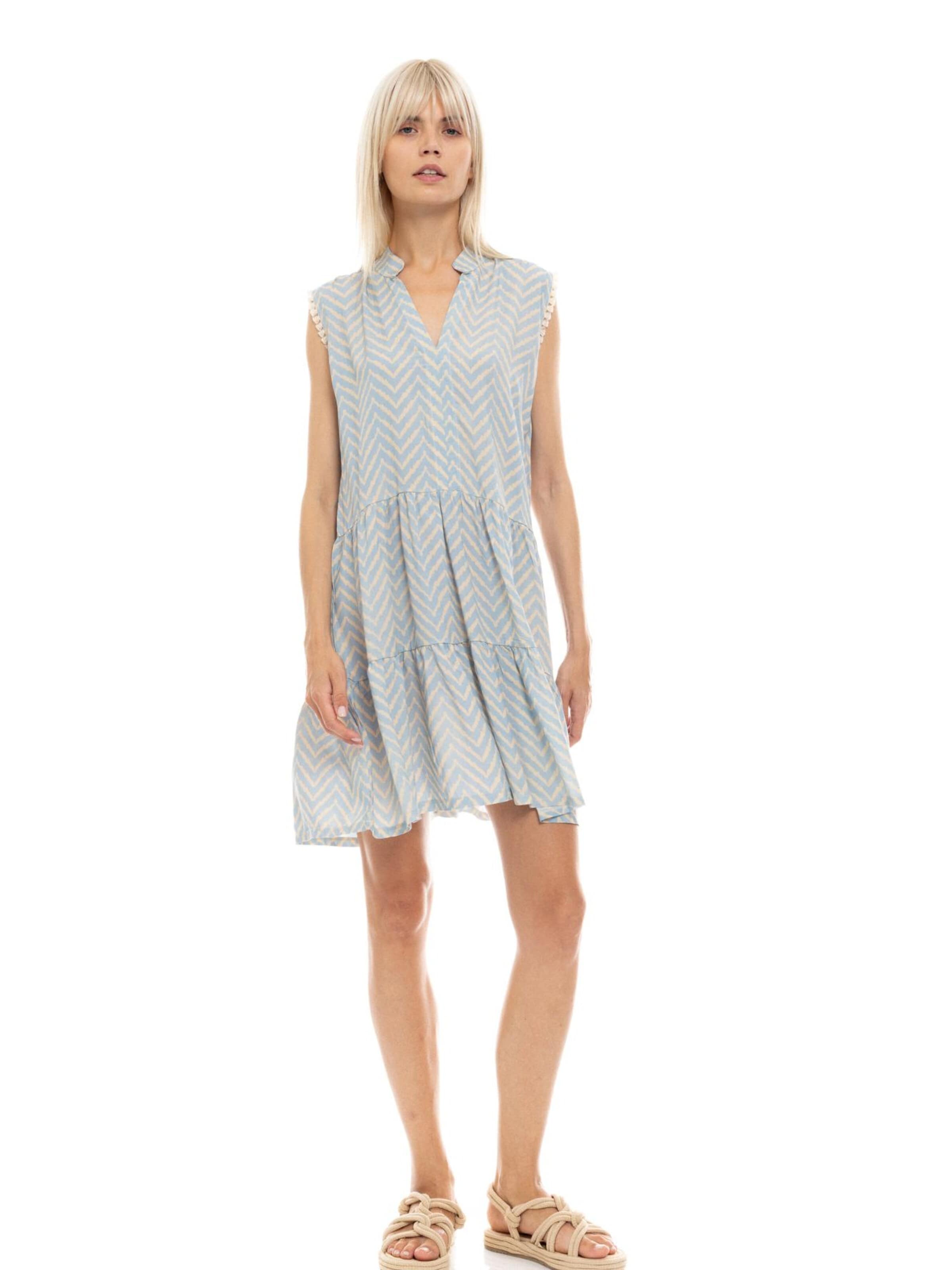 Pink Label - Vestido de verano 'BEACHWEAR CABANA' en azul: frente