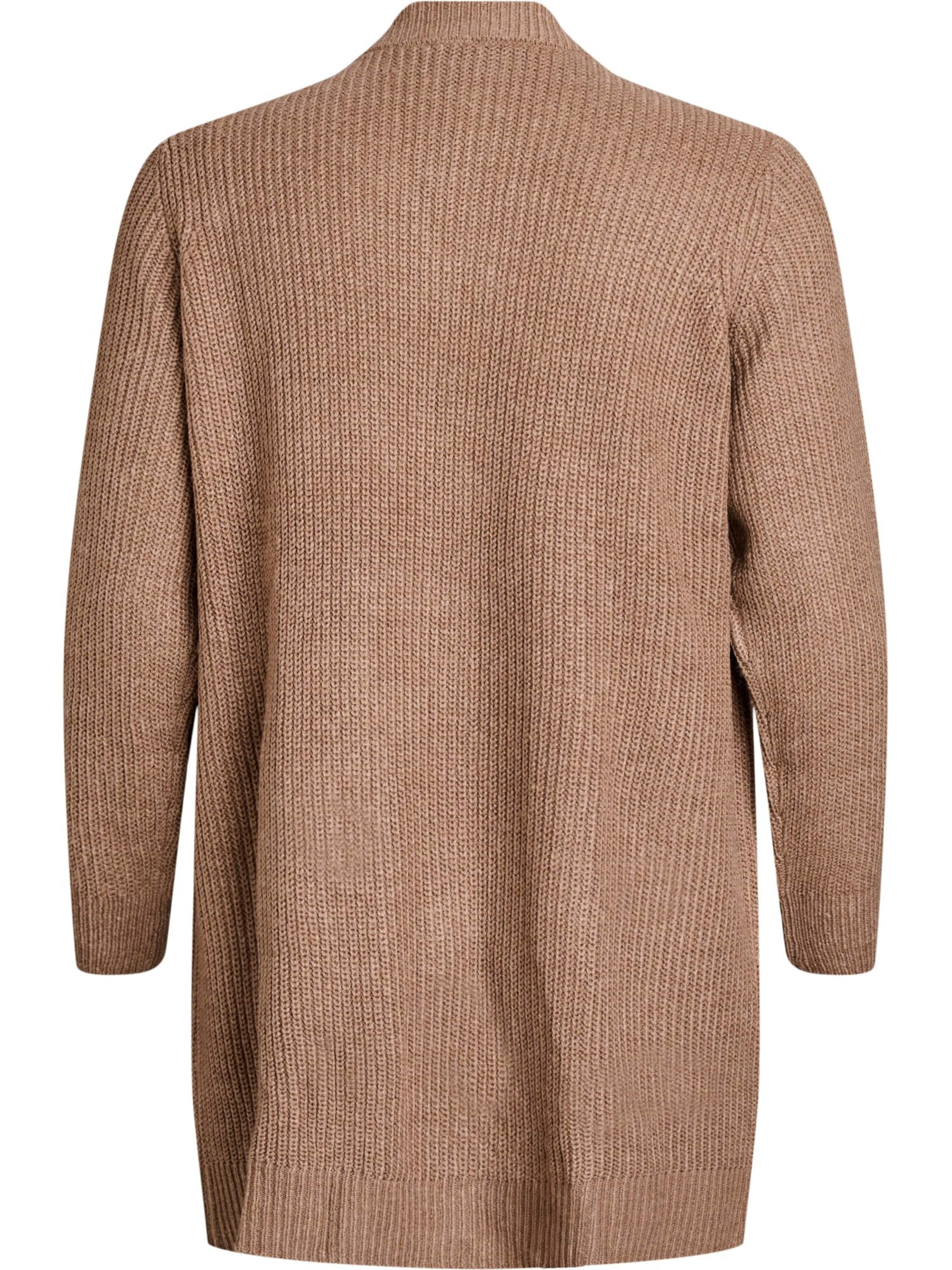 Zizzi Вязаная кофта в Коричневый