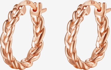 Hey Happiness - Pendientes 'Braided' en oro: frente