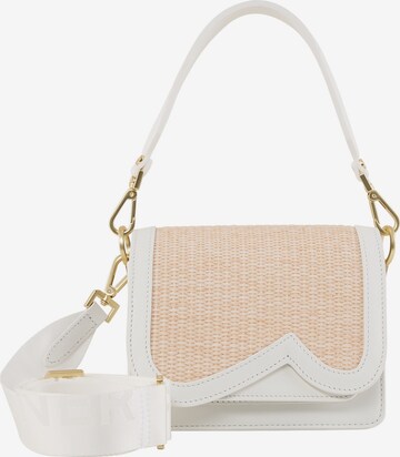 BOGNER Shoulder Bag 'Bex Rafia Eartha' in Beige: front