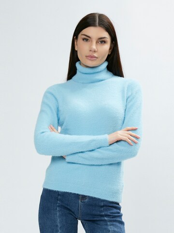 Pull-over Influencer en bleu : devant