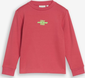 Sweat TOM TAILOR en rouge : devant