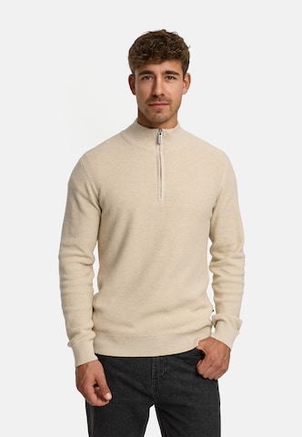 INDICODE JEANS Sweater ' Bull ' in Beige: front