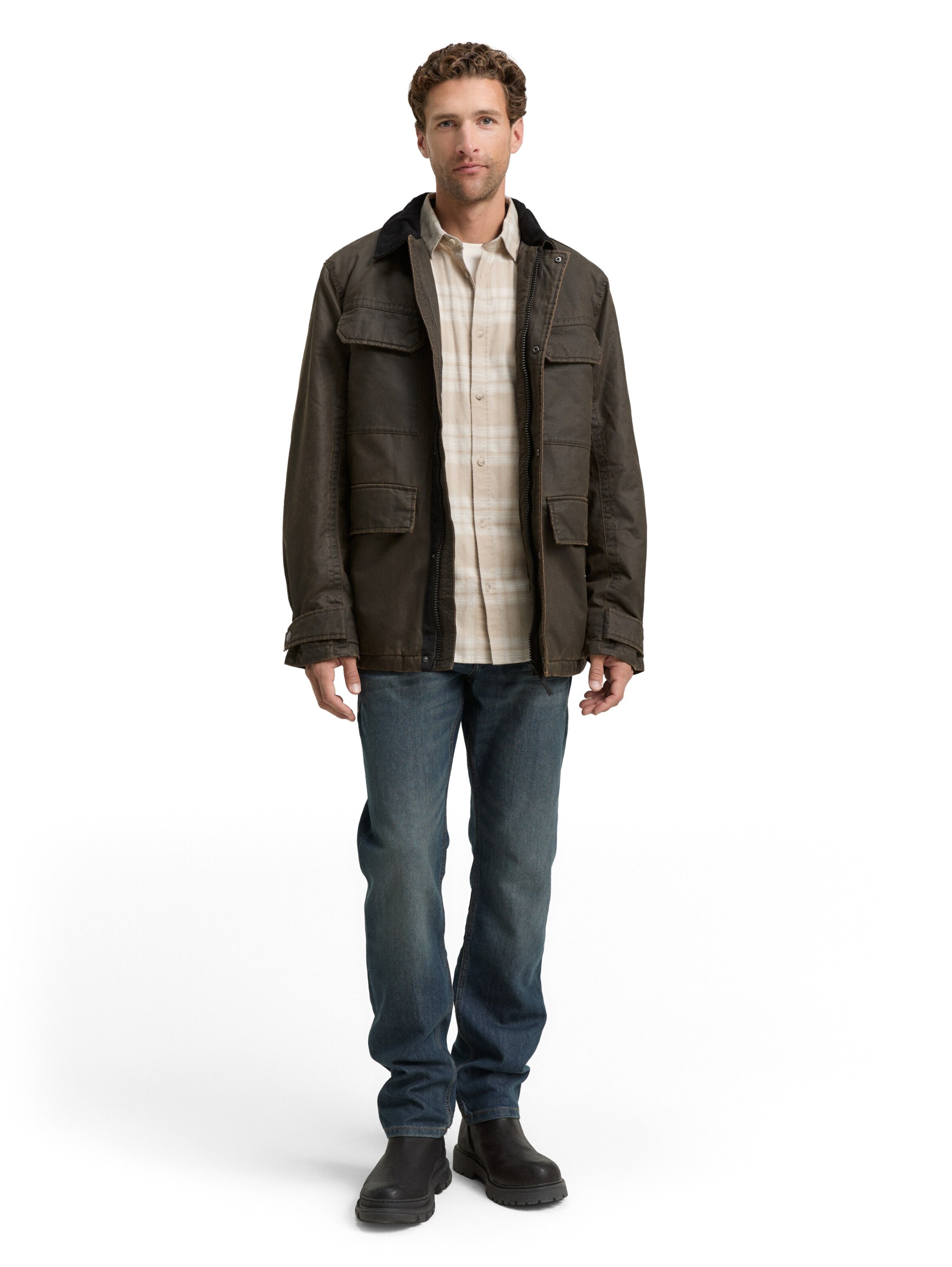 TOM TAILOR Winter Parka in Brown