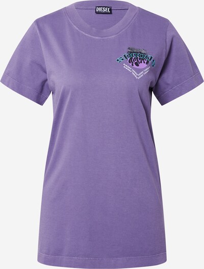DIESEL Shirt in Jade / Light purple / Black / White, Item view