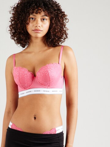 GUESS Balconette Bra 'BELLE' in Pink: front