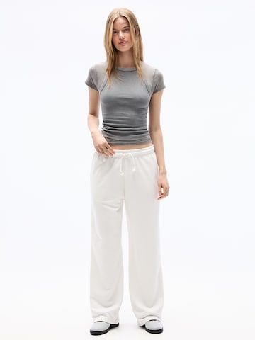 Pull&Bear Wide leg Broek in Grijs