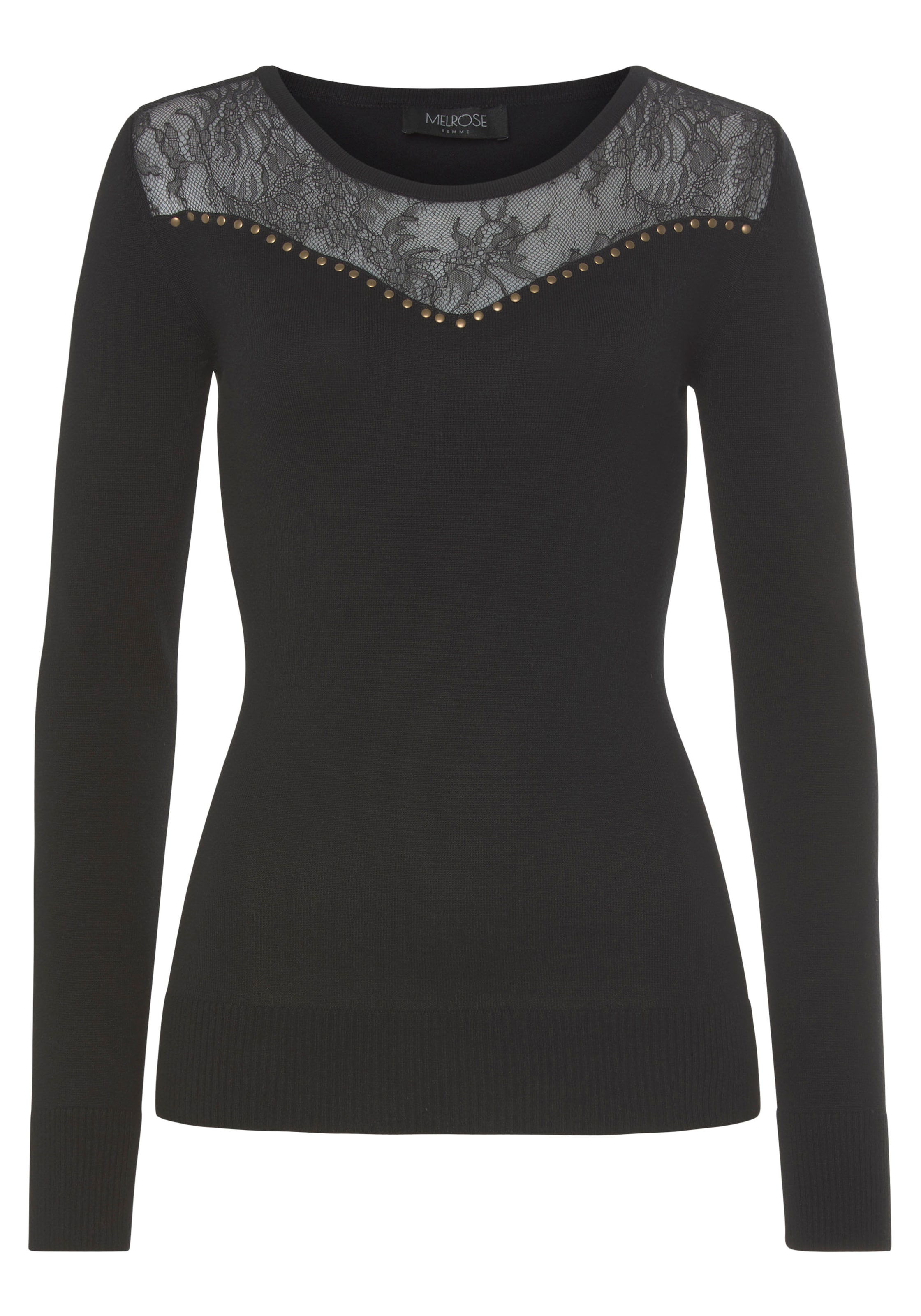 MELROSE Pullover in Schwarz: Vorderseite