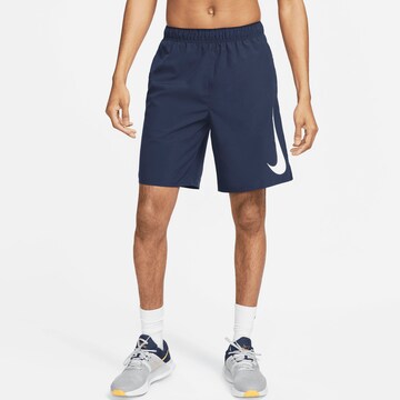 NIKE Regular Workout Pants in Blue: front