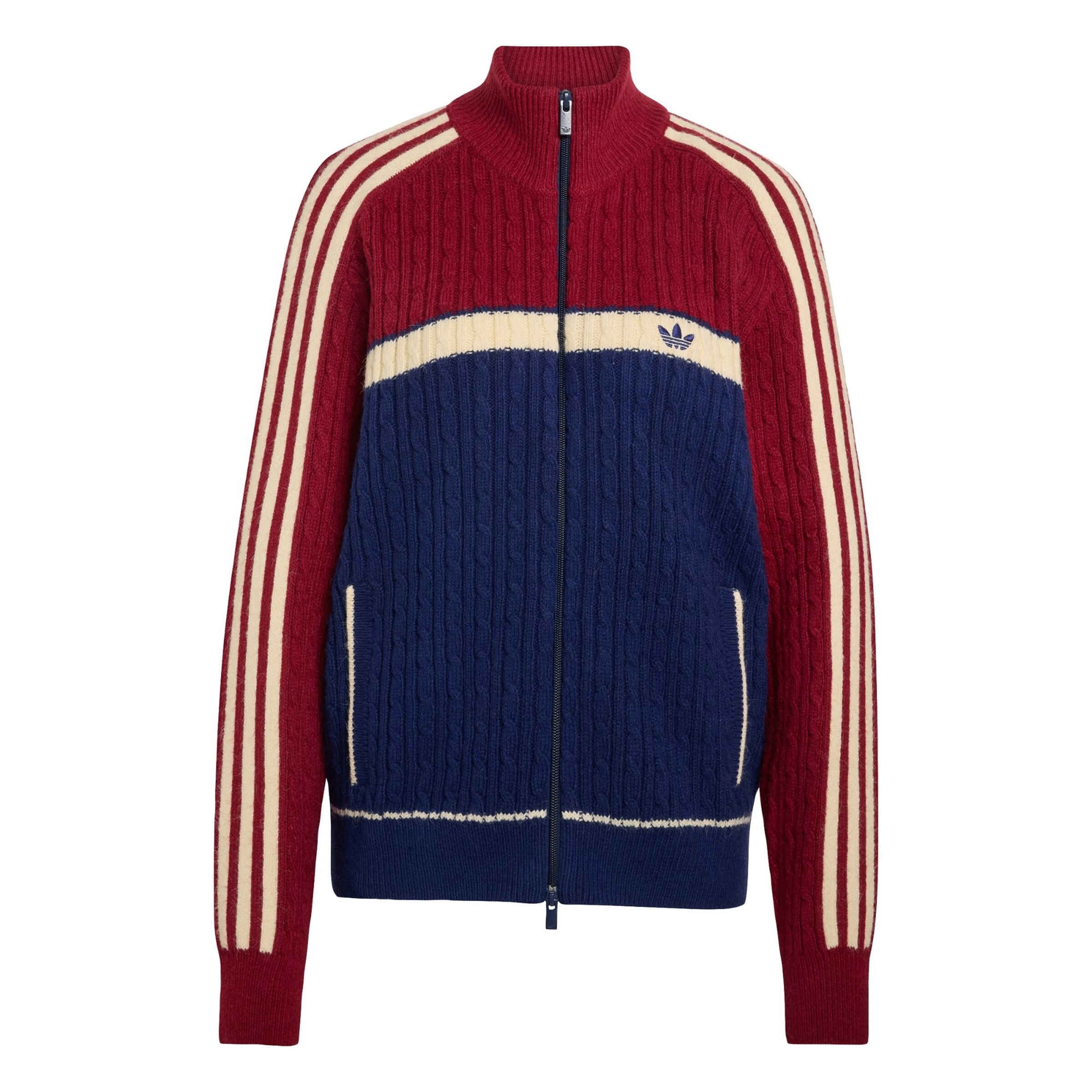 ADIDAS ORIGINALS Knit Cardigan 'Archive' in Blue: front