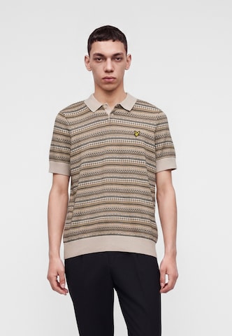 Pull-over Lyle & Scott en beige : devant