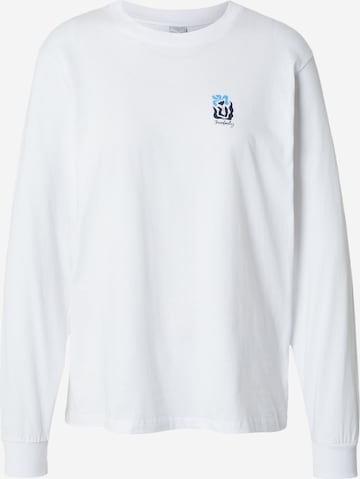 Tricou 'Square Flowers' de la Iriedaily pe alb: față