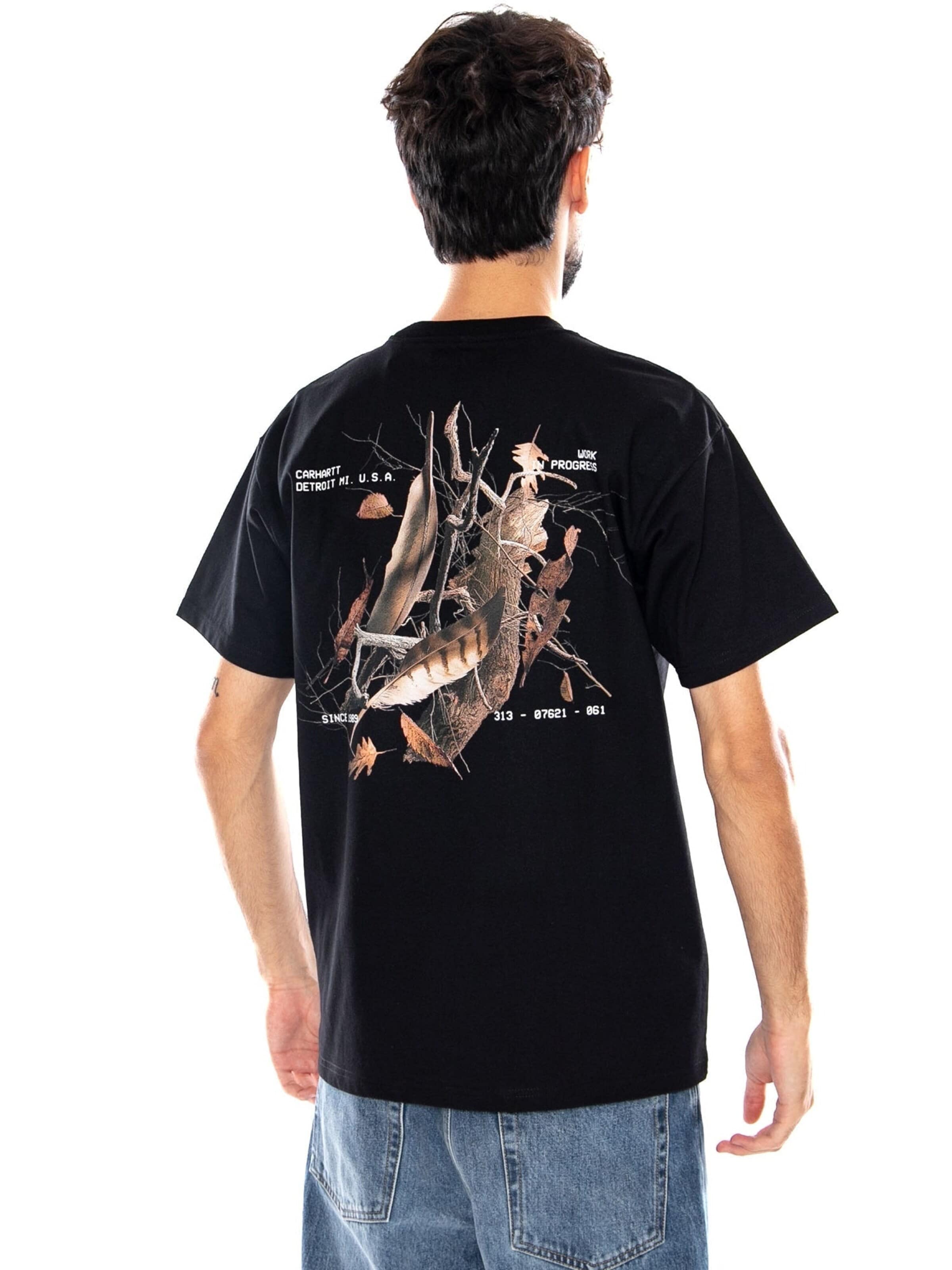 Carhartt WIP Koszulka 'S/S FEATHER PROGRESS T-SHIRT BLACK' w kolorze czarny