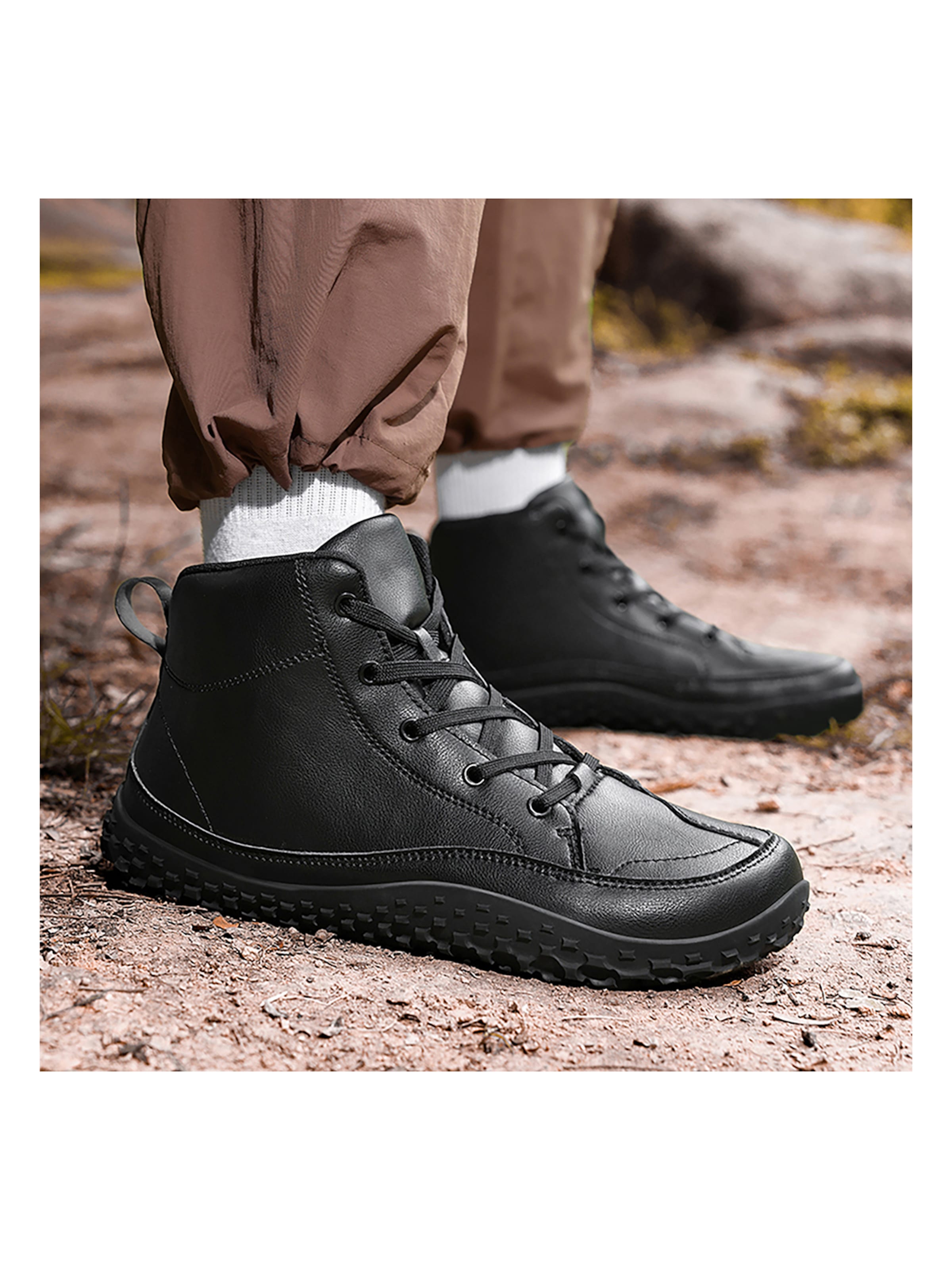 DOTALES Schnürstiefel 'DOTALES - Haven Barfußschuhe'‌‌‌‌ in Schwarz