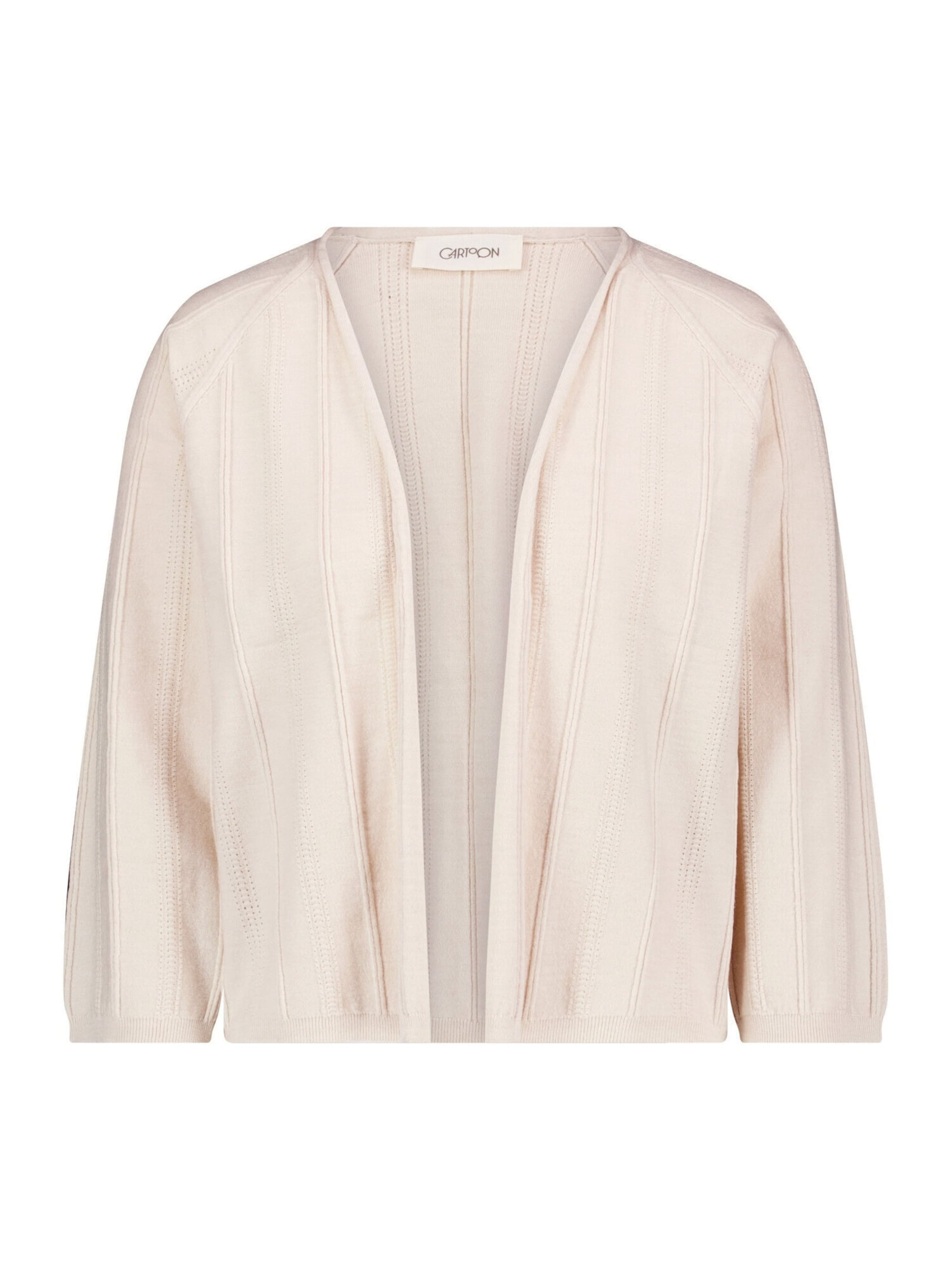 Cartoon Gebreid vest in Beige: voorkant