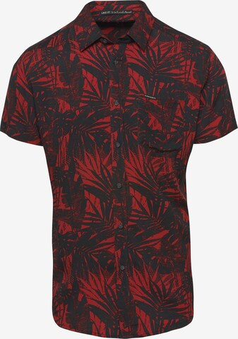 KOROSHI Regular fit Button Up Shirt in Red: front