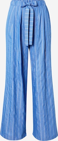 Koton Wide leg Pleat-front trousers in Blue: front