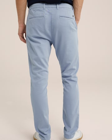 Coupe slim Pantalon chino WE Fashion en bleu