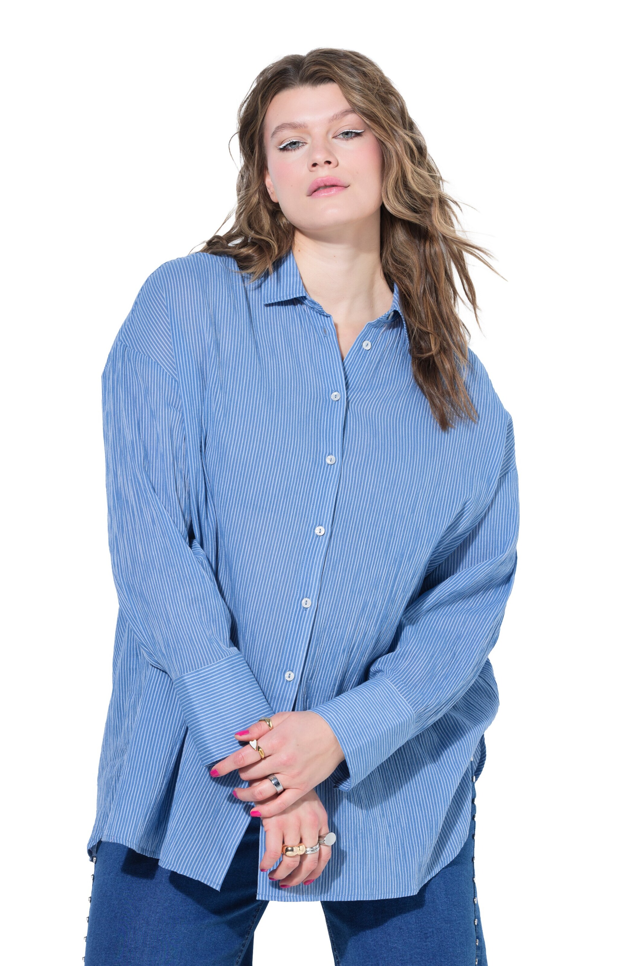Studio Untold Bluse in Blau: Vorderseite