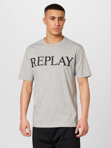 T-Shirt REPLAY en gris : devant