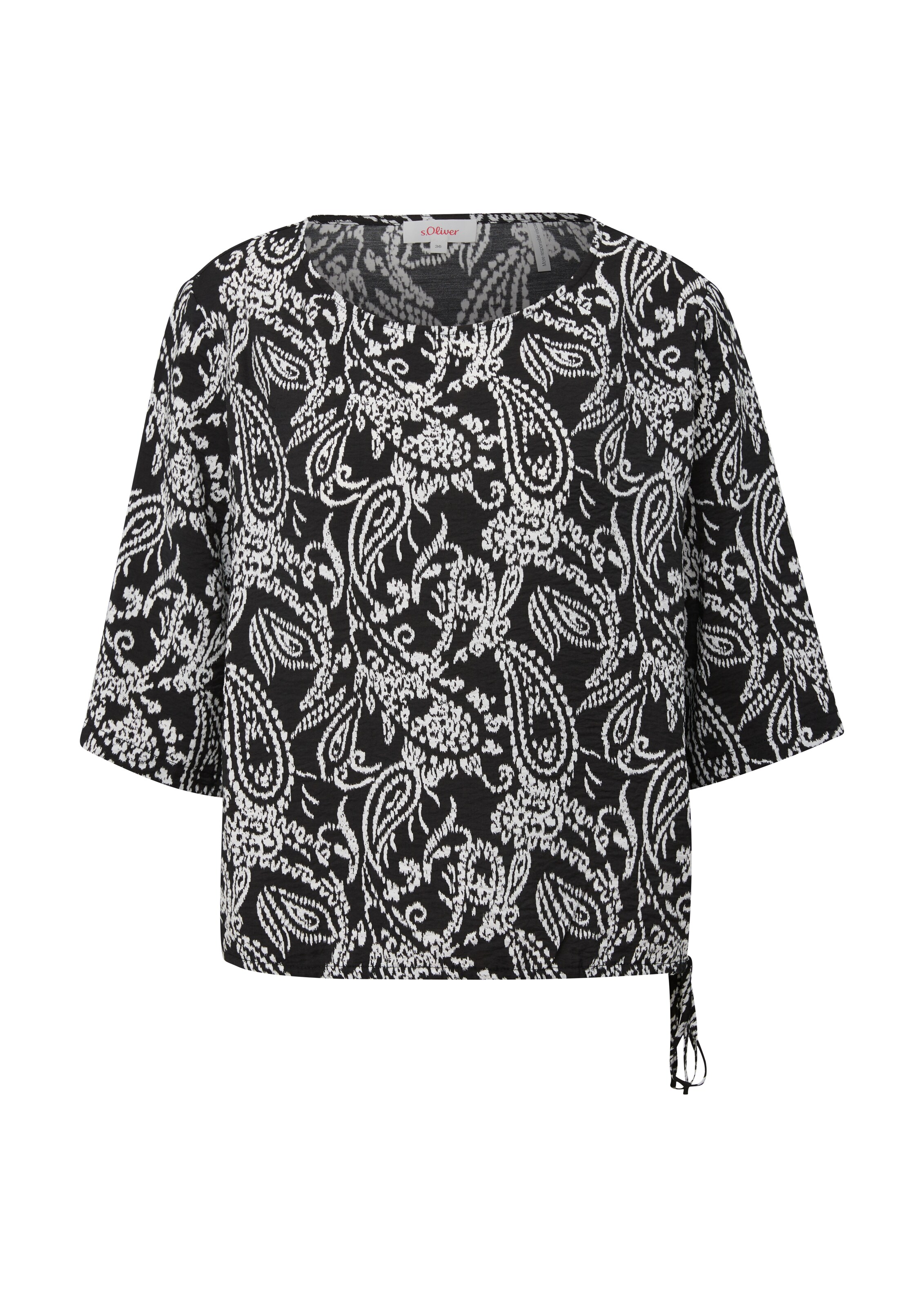 s.Oliver Bluse in Schwarz: Vorderseite