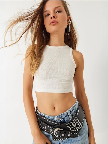 Bianco Lucci Top in Beige: front