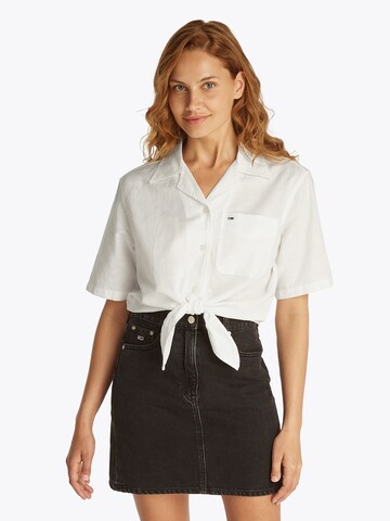 Chemisier Tommy Jeans en blanc : devant