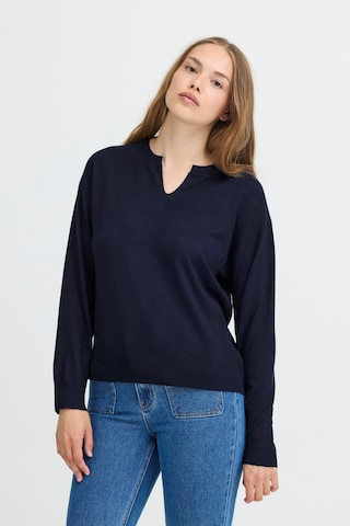 Pulz Trui 'PZSara' in Blauw: voorkant