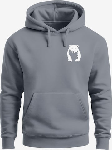 Neverless Sweatshirt 'Bär' in Grau: Vorderseite