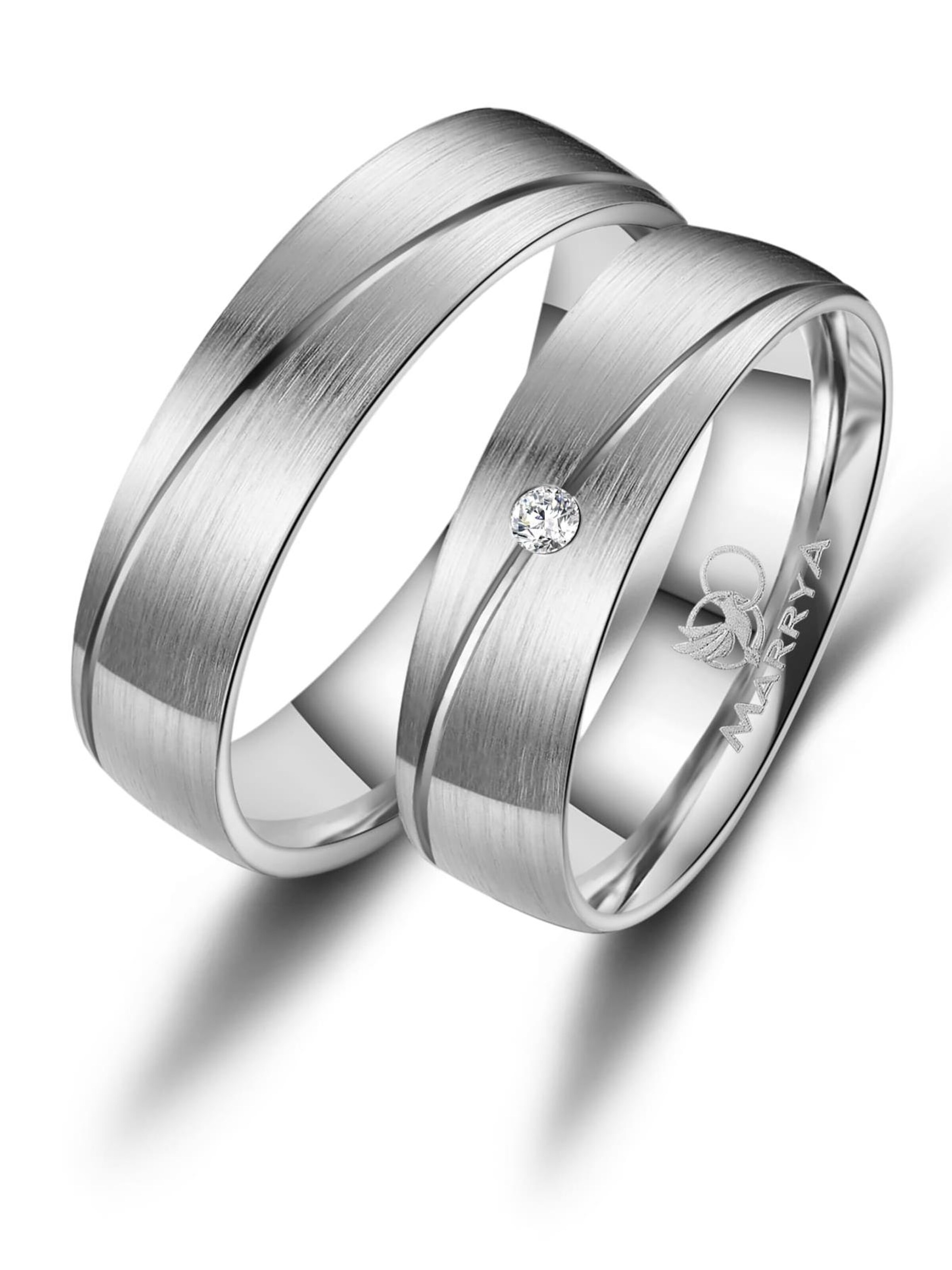 MARRYA Ring 'MARRYA TI-09 Ehering aus Titan'‌‌ in Silber
