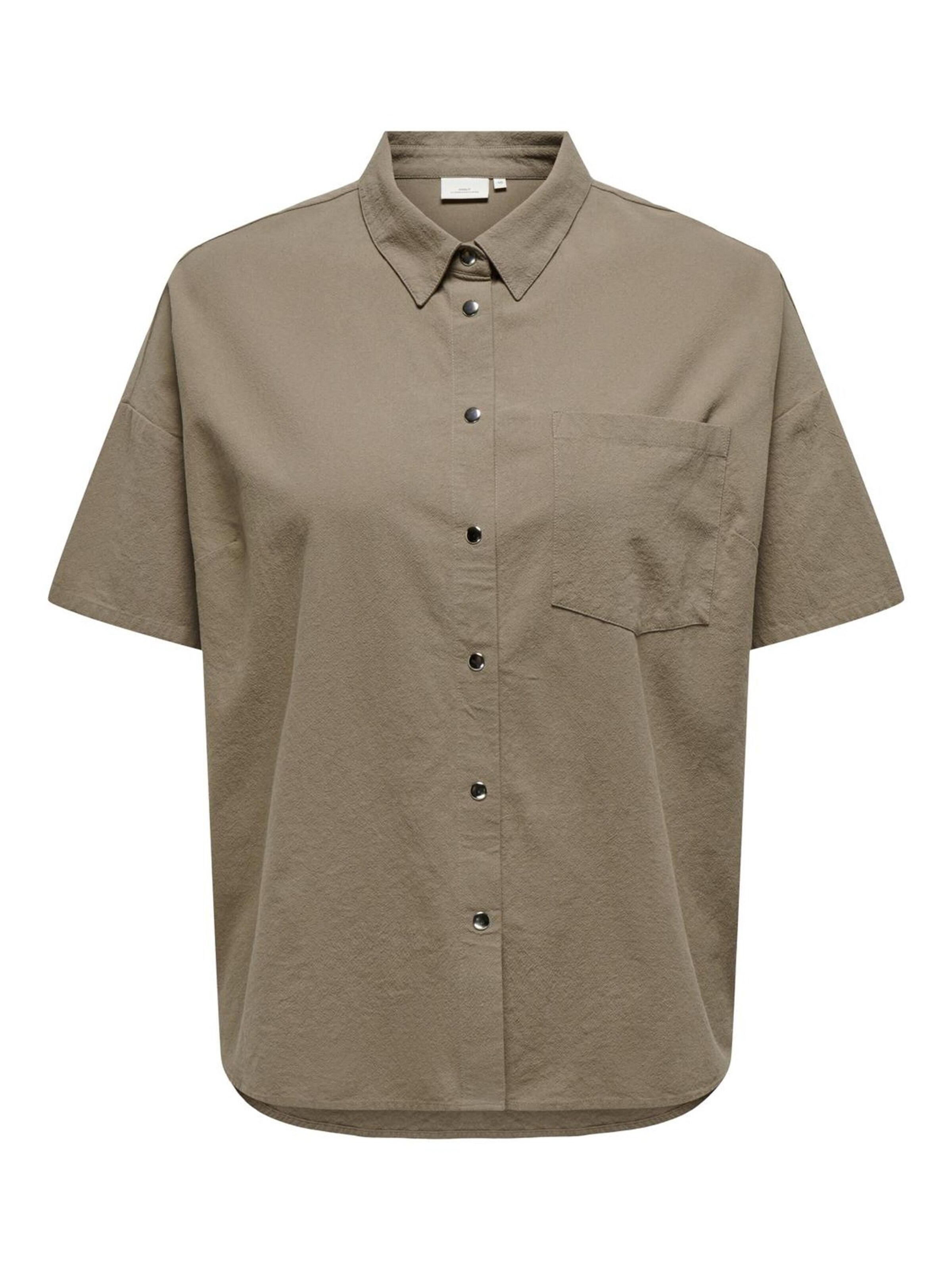 ONLY Carmakoma Blouse in Brown: front