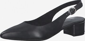 melns TAMARIS Vaļējas augstpapēžu kurpes: no priekšpuses