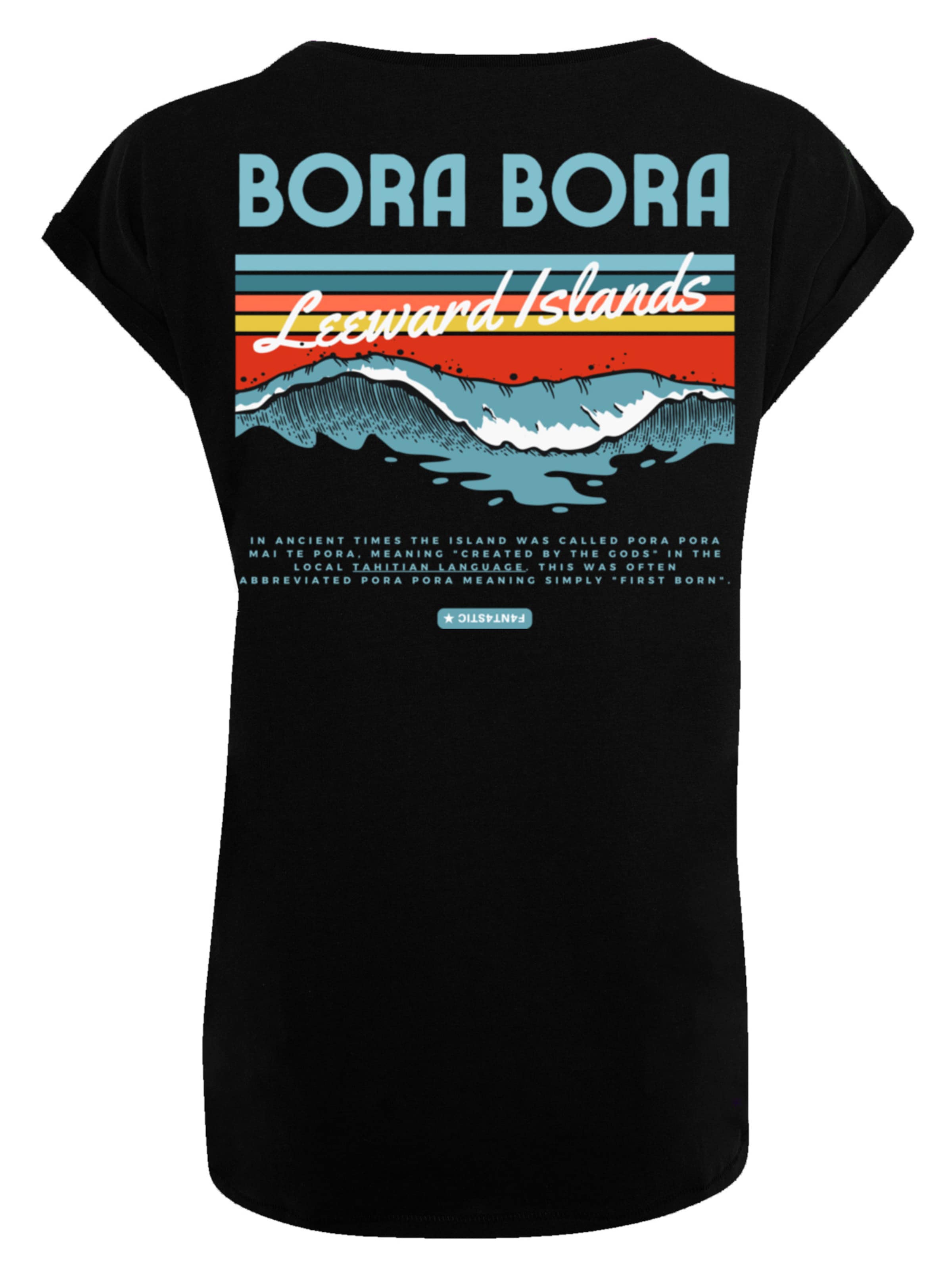 F4NT4STIC Shirt 'Bora Bora Leewards Island' in Zwart