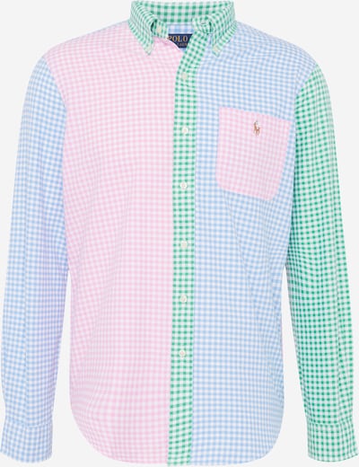 Camicia Polo Ralph Lauren di colore blu chiaro / verde / rosa / bianco, Visualizzazione prodotti