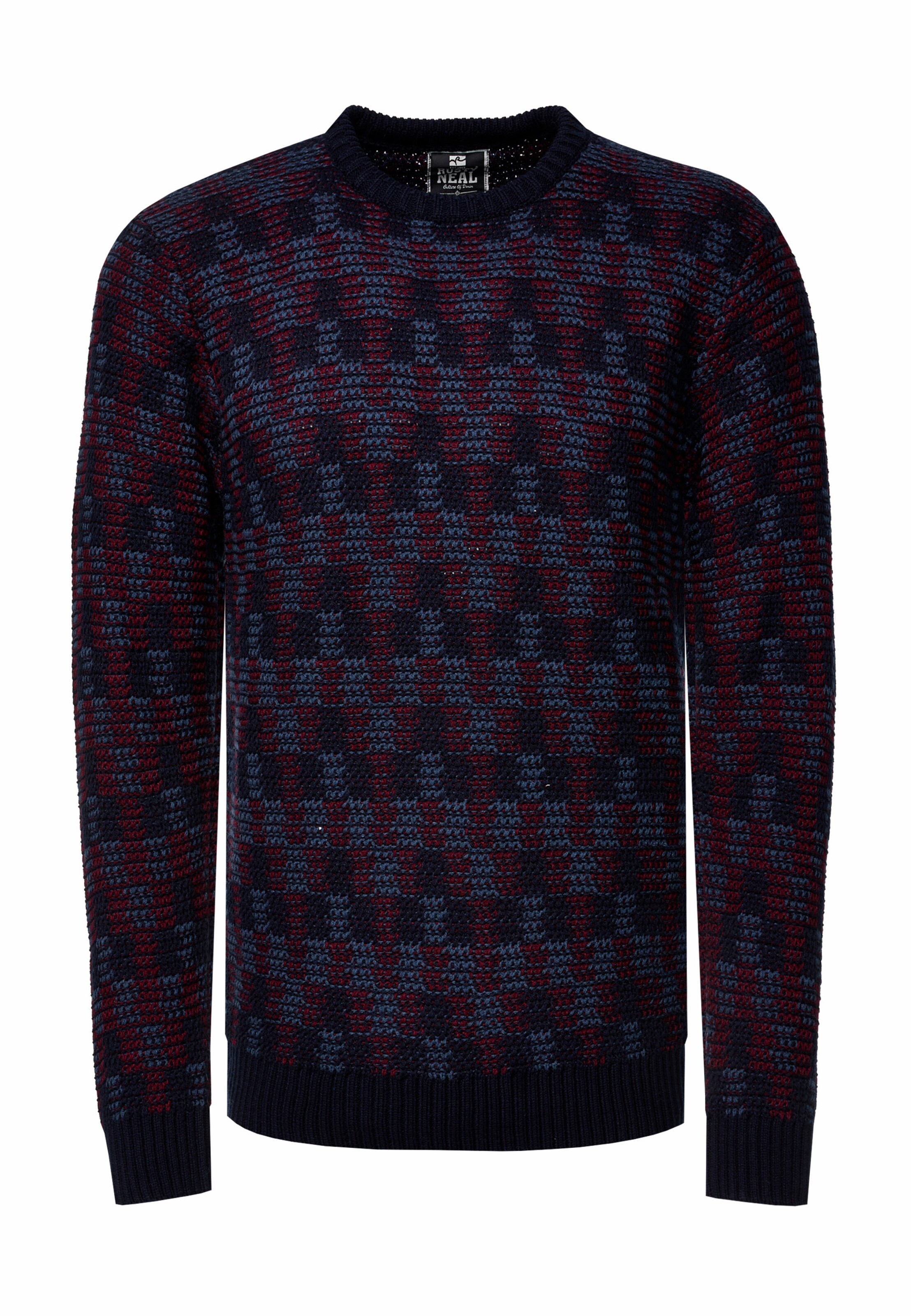 Rusty Neal Pullover in Blau: Vorderseite