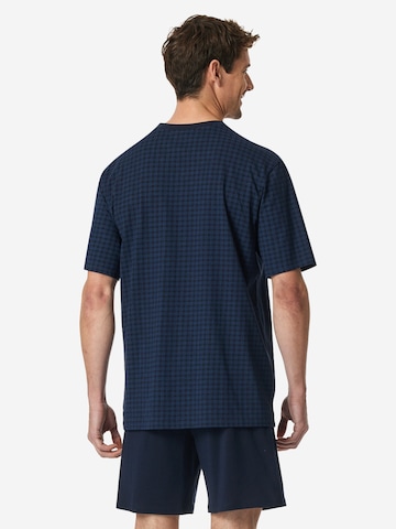 SCHIESSER Pyjama kurz 'Comfort Essentials'‌‌‌ in Blau