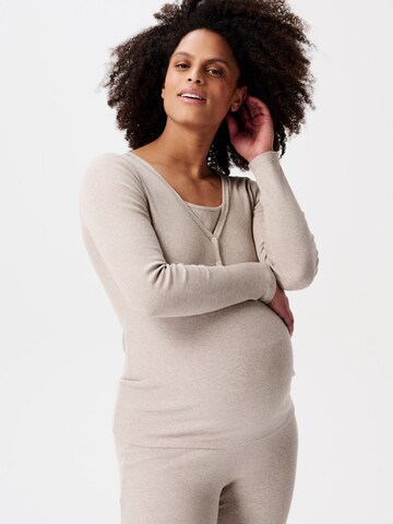 Chemise de nuit 'Amala' Noppies en beige : devant