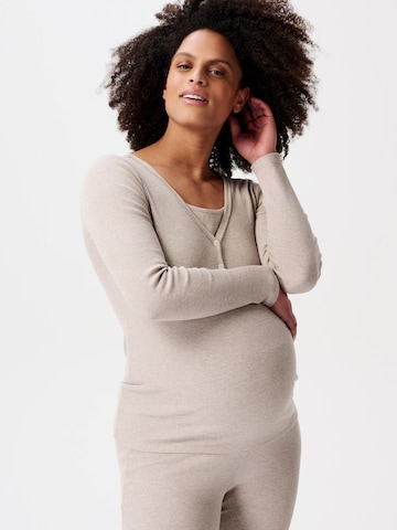 Chemise de nuit 'Amala' Noppies en beige : devant