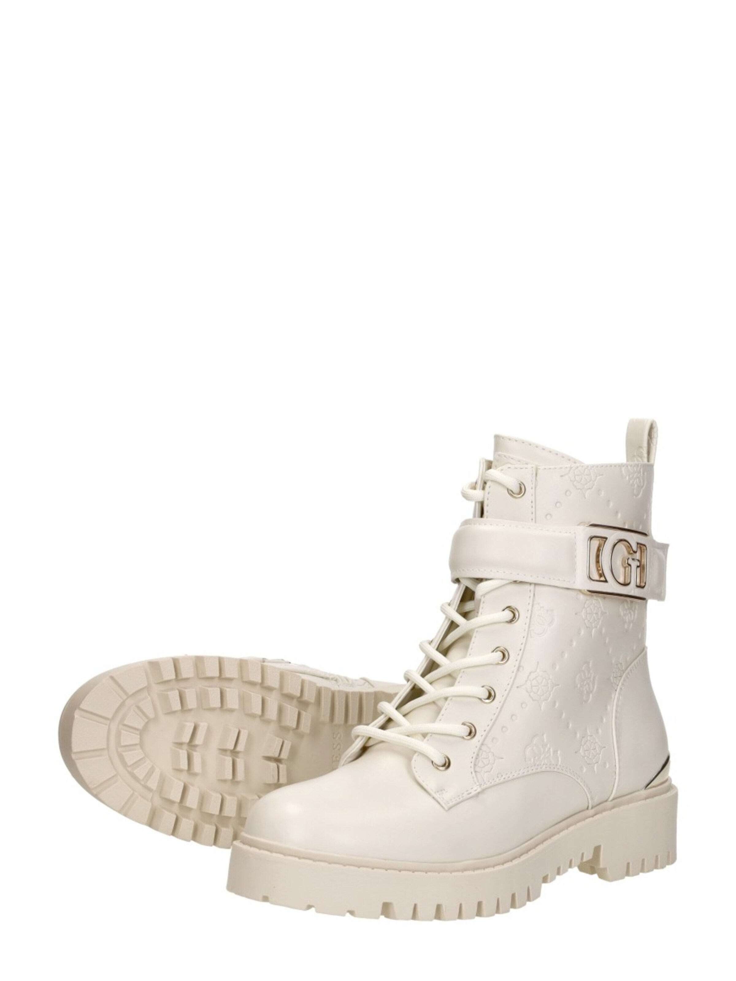 Bottines à lacets 'Oranda' GUESS en blanc