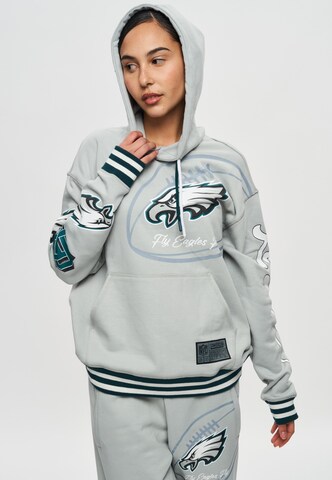 Recovered Kapuzenpullover 'NFL Eagles Fly' in Grau