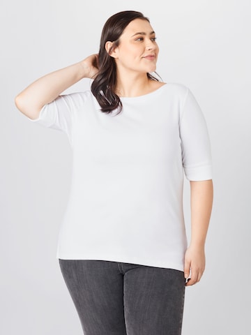 Lauren Ralph Lauren Plus - Camiseta en blanco: frente